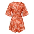 thumbnail image 4 of WILLBEST Robes et Combinaisons à Manches en V à Fleurs pour Femmes avec Ceinture Plissée, 4 of 4