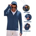 thumbnail image 3 of COOFANDY Men Full Zip UPF 50 Sun Protection Hoodie Jacket Long Sleeve Lightweight Breathable UV Shirts with Pockets, 3 of 6