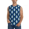 thumbnail image 3 of Uemuo Beautiful King Penguin Pattern Pattern Men's Sleeveless T-Shirt,Muscle Athletic Tank Top, Moisture-wicking Quick-dry Breathable Classic Tee Top for Gym Run Outdoor Sports-3X-Large, 3 of 8