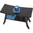 thumbnail image 3 of Contemporary Teak Shower Bench with Shelf in Brown Finish, 3 of 3