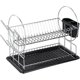 thumbnail image 1 of Double Dish Rack, Wire Rack, Kitchen Storage Rack (Black, Closed Flat), 1 of 5