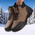 thumbnail image 4 of LONKITO Mens Snow Boots Thicked Fleece Lined Warm Outdoor Hiking Winter Boots Size 9, 4 of 6