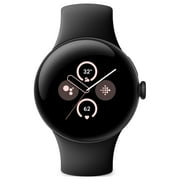 Google Pixel Watch 3 Camera 45 mm Black Stainless Steel Case with Black Watch Band, 1 Pack