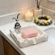 thumbnail image 5 of Jabonera de cerámica con forma de conejo de Pascua y desagüe | Jabonera de ducha con forma de conejo para encimera de baño o cocina | Decoración del hogar en blanco o negro, 5 of 6