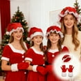 thumbnail image 2 of Gorro de Papá Noel festivo a juego para fiestas, celebraciones navideñas, reuniones familiares y disfraces, 2 of 6