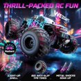 thumbnail image 4 of DEERC 1/16 Glowing Spider Remote Control Car - Fast RC Cars W/2 Rechargeable Batteries for 30 Min Play, All Terrain Off-Road Monster Truck Toys for Boys Kids Age 4-7 8-12 Birthday Xmas Gift, 4 of 6