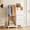 White, variant on HIGDBFE Dresser with Hanging Rack, 3 Fabric Drawers Tall Sturdy Clothes Storage, Space Saving for Bedroom, Entryway, White
