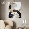 thumbnail image 5 of Monochromatic Circular Modern Earth Tone Abstracts Canvas Wall Art by Art Remedy, Gallery Wrapped, 30"x36", 5 of 7