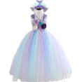 thumbnail image 1 of Mermaid Costume Tutu Jupe Filles Bandeau Taille Haute Robe en Tulle pour Fête, 1 of 5