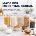 thumbnail image 6 of NULAS Airtight Food Storage Containers with Lids, 4pcs BPA-Free Plastic Meal Prep Containers & Kitchen Pantry Organization Canisters for Cereal, Dry Food, Flour and Sugar, 135.2 fl oz,Black, 6 of 7