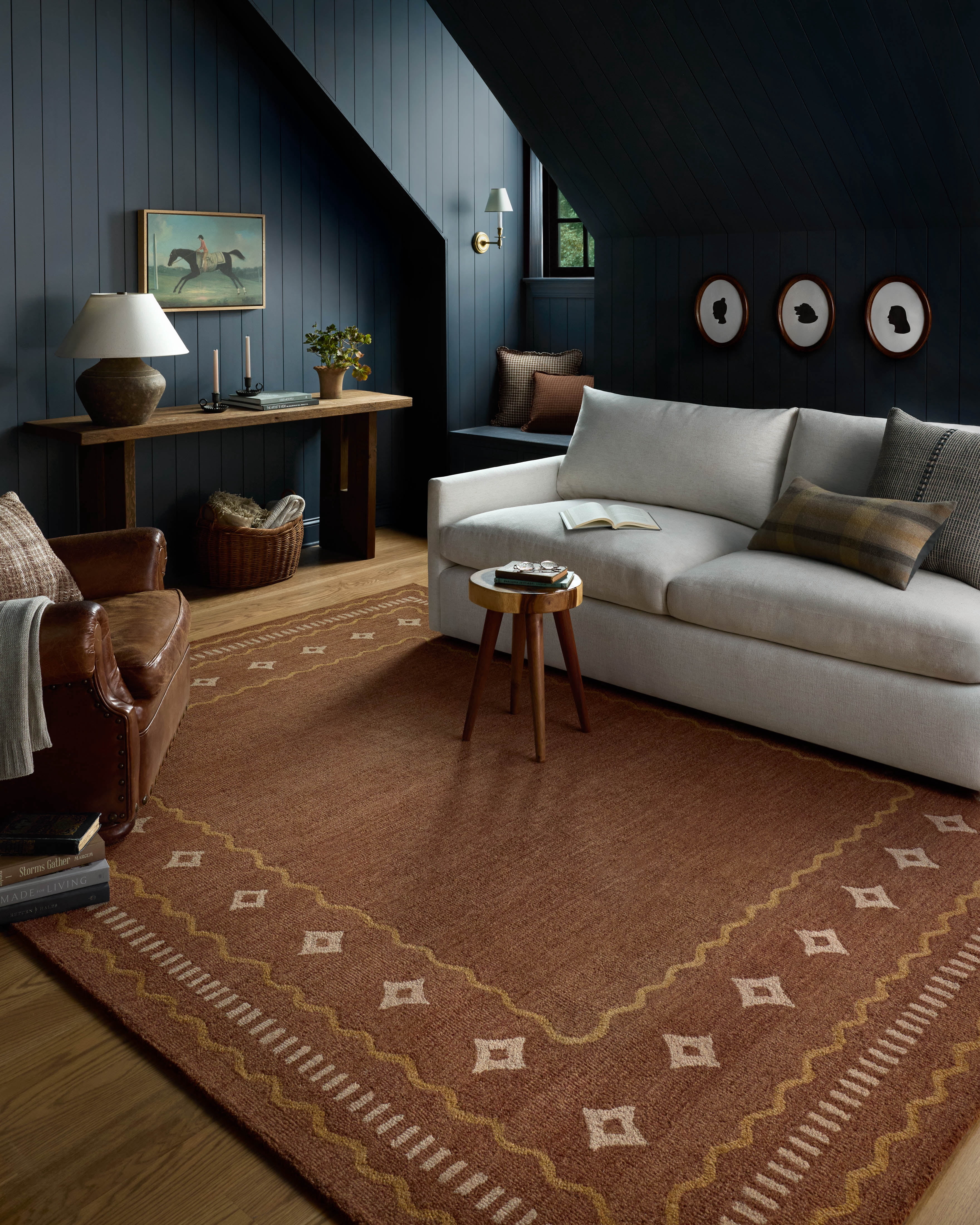 Chris Loves Julia x Loloi Alfie Clay / Spice 18" x 18" Sample Rug