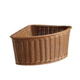 thumbnail image 3 of twisto Weaving Storage Basket Stackable Triangle Organizer Corner Imitation Rattan Basket With Metal Frame For Closet Cabinet Wardrobe Suitable For Bathroom Pantry Living Room Radius 26.5cm, 3 of 8