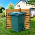thumbnail image 4 of MOPHOTO Wood Fence Panels 36" W x 44" H Outdoor Fence Privacy Screen, Air Conditioner Fence Trash Can Fence Pool Equipment Enclosure Fence, Fence Panels for Outside with Metal Stakes, 2 Panels, 4 of 7