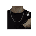 thumbnail image 2 of Collar Y Pulseras Cubana Cadena Acero Inoxidable 50+19/21cm Xtellar plateado, 2 of 4
