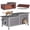Gray Heated Cat House (AIR93), variant on MEDEHOO Large Heated Cat House Outdoor Insulated Cat House Weatherproof Feral Cat Shelter with Thermostat-Controlled Heating Pad, 6-Sided Thermal Liner for 1-4 Feral Stray Barn Cats, 33.5" L