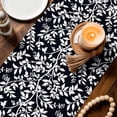 thumbnail image 3 of Black Spring Floral Table Runner - 120 Inch Long Farmhouse Flowers Elegant Pastoral Cotton and Linen Blended Dress Scarves Farmhouse Table Runner for Kitchen Dining, Coffee Table, 13" x 120", 3 of 8