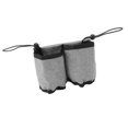 thumbnail image 1 of Portavasos de viaje para equipaje con capacidad para dos tazas, carrito plegable y lavable para equipaje, portavasos para maletas de todos los tamaños, color gris, 1 of 12