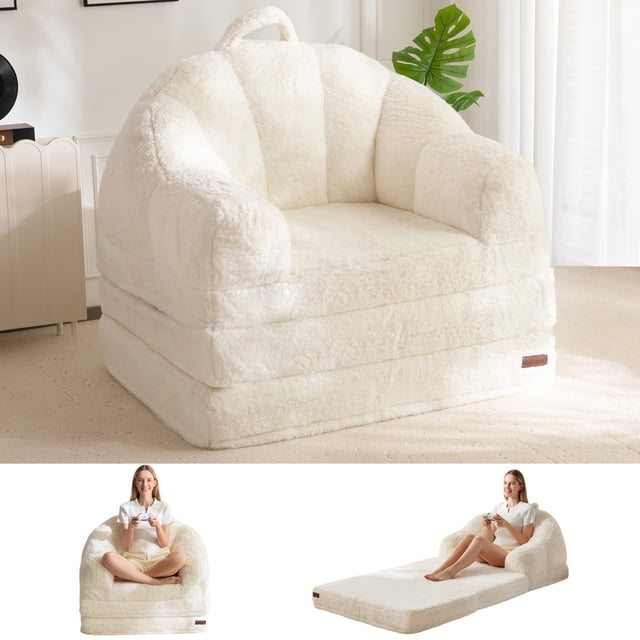 Sofá cama plegable MAXYOYO 2 en 1 convertible beige