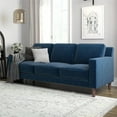 thumbnail image 2 of DHP Bryanna 3 Seater Sofa , Blue Velvet, 2 of 14