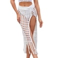 thumbnail image 1 of Jupes Aguichant en Maille, Doux Crochet, Ourlet à Franges, Sortie de Plage pour Femmes (Kaki P), 1 of 6