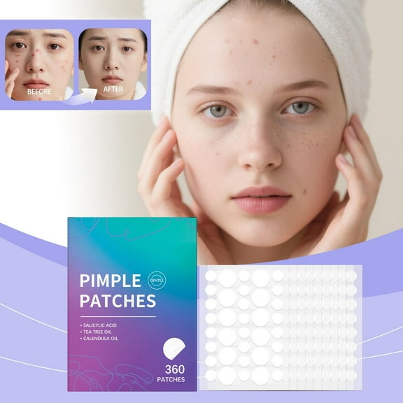 SDJMa Hydrocolloid Acne Patches for Face 36 Count, Invisible Pimple Patches with Tea Tree Oil
