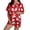 Red, variant on CQXIDFH Halloween Pajamas Women Plus Size Halloween Pumpkin Print Short Sleeve Button Top and Shorts Set Cute Sleepwear Pjs Lounge Set
