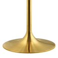 thumbnail image 3 of Hawthorne Collections 54"" Round Faux Marble Top Pedestal Dining Table in Gold, 3 of 4