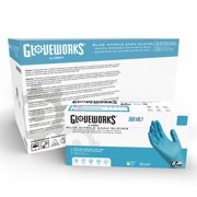 Gloveworks Nitrile, Latex Free, Powder Free, Medical Disposable Gloves, X-Large, Blue, 500/Case
