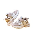 thumbnail image 4 of Cushioned Outdoor Play Footwear For Boys Girls Kids Breathable Mesh Hook & Loop Non Slip Platform Sneakers Brown 29, 4 of 6
