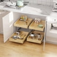 thumbnail image 5 of Wood Pull Out Cabinet Organizer 2 Tie 11" W x 21" D, Heavy-Duty Sliding Drawers for Inside Cabinets Storage and Organization for Kitchen, Pantry, Bathroom, 5 of 13