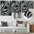 thumbnail image 4 of Designart "Portrait of a Black and White Zebra II" Animals Zebra Metal Art Living Room, 4 of 5