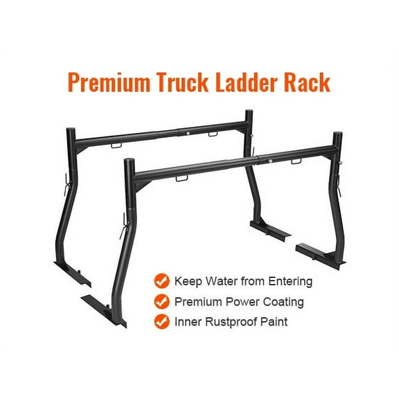 BENTISM Truck Rack 800lbs Capacity Adjustable Width 46"-71" Truck Bed Rack Alloy Steel Pick up Truck Ladder for Kayak Surfboards Ladders 1 pair