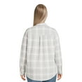 thumbnail image 3 of Terra & Sky Women's Plus Size Button Front Knit Shirt, 3 of 5