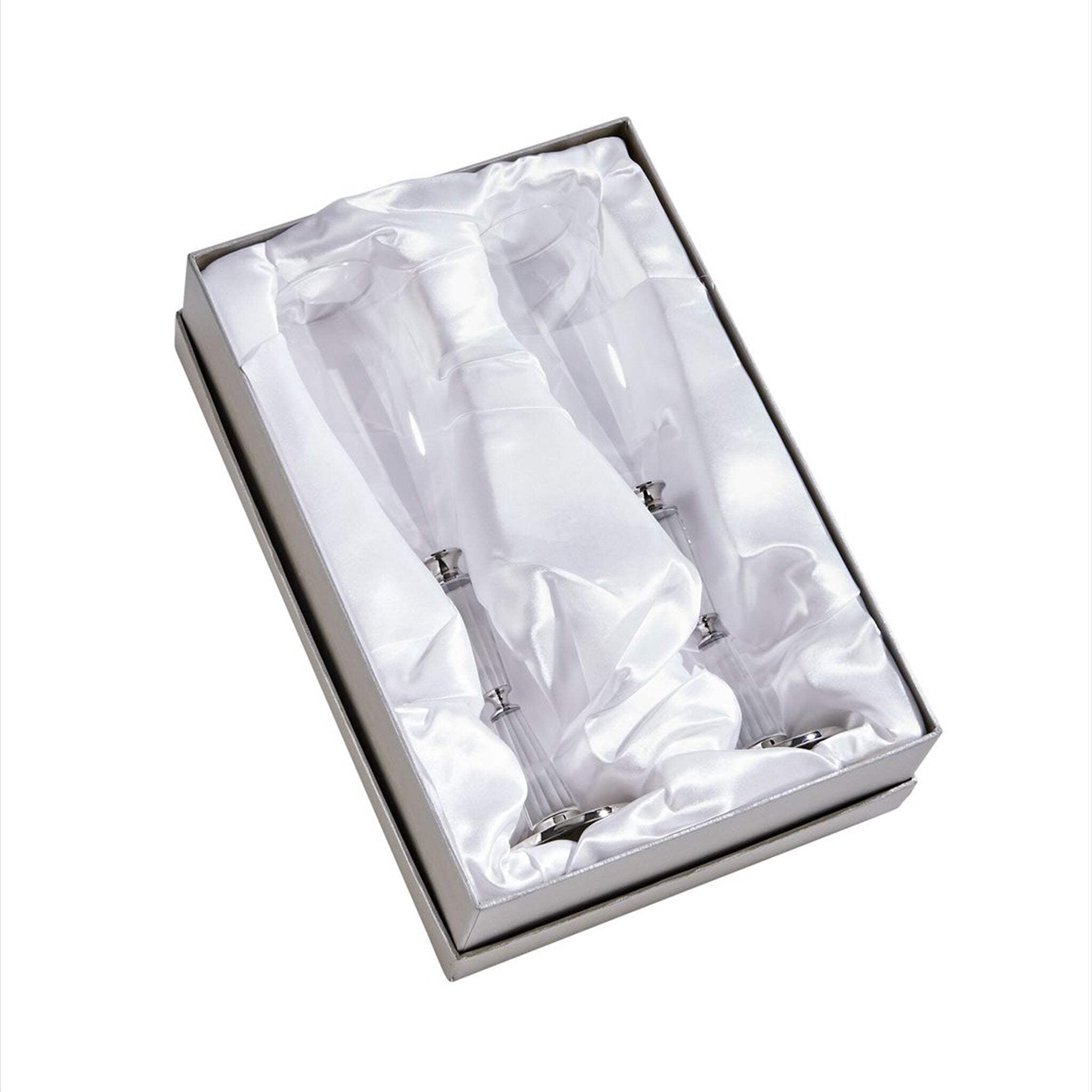 Contemporary Home Living 10.25" Facet Toasting Flutes