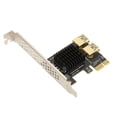 thumbnail image 2 of PCI E Expansion Card, Stable Transmission Metal Plastic PCI E 1 To 2 Riser Card  For Home Black Board, 2 of 8