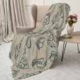 thumbnail image 4 of Throw Blanket for Couch Sofa and Bed, Sketch Squirrels Linen Super Soft Cozy Plush Throw Blanket, Fuzzy Lightweight Warm Comfy Cute Flannel Blanket & Throws for All Season 80"x60", 4 of 7
