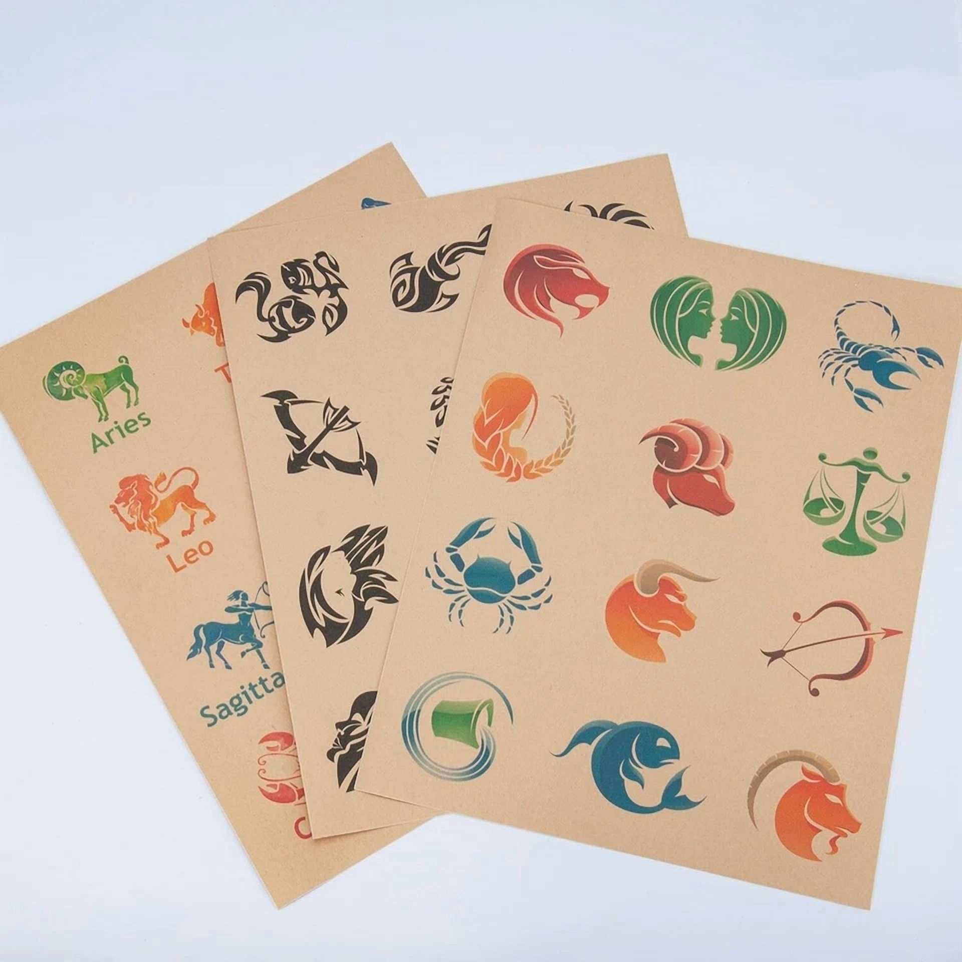 BUTTERFLY- 100 Full Sheet Kraft Paper Sticker Paper, Printable Brown Labels, 8.5" X 11"