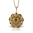 thumbnail image 2 of Galaxy Gold GG 14K Yellow Gold Checkerboard Cut Round Smoky Quartz Pendant Necklace - Balance & Intuition - 16" to 24" - Fine Jewelry for Women, 2 of 4