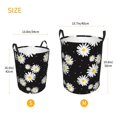 thumbnail image 3 of Fotbe Daisies Flowers Cesto de Ropa con Asas, Cesto Impermeable de Gran Capacidad, Bolsa de Lavado para Dormitorio, Cesto de Ropa con Ruedas y Asas-Small, 3 of 6