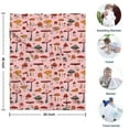 thumbnail image 4 of Colorful Mushroom Floral Pink Pattern Blanket,Comfortable Soft Flannel Throw Blanket,All Season,Warm Lightweight Blankets for Sofa Bed Couch Living Room Chair,30"x40", 4 of 4