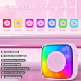 thumbnail image 2 of Mini impresora de pegatinas con 6 rollos de papel adhesivo, siete modos de iluminación de color para álbumes de recortes, viajes, notas, etiquetas y recordatorios. Compatible con iOS y Android., 2 of 5