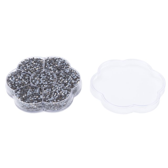 Flat Back Rhinestones, Sturdy Seven Colors Rhinestones Beautiful Shape Not Fragile For Makeup For Manicure Light Yellow,Lemon Yellow,Transparent Gray,Orange,Kumquat