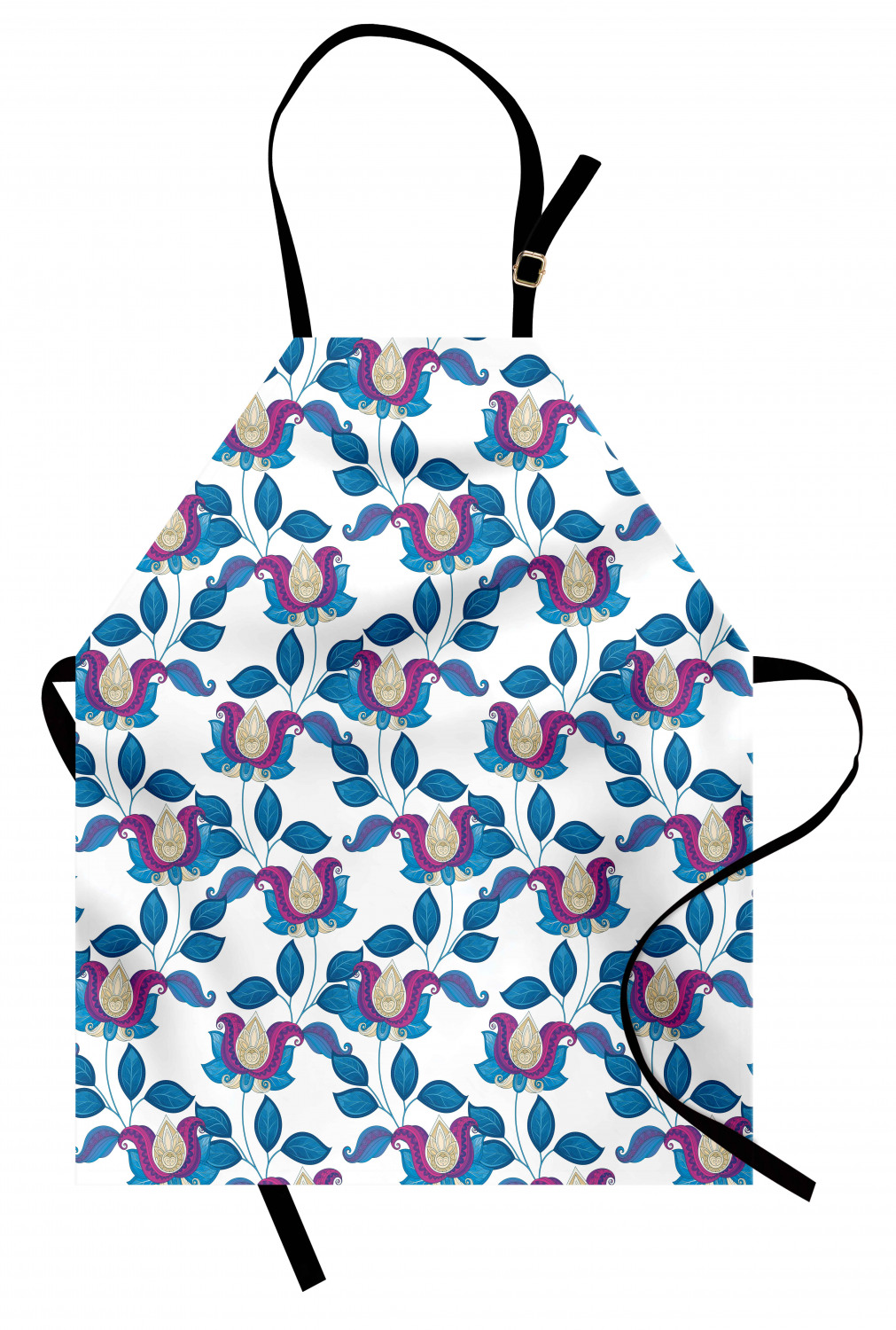 Flower Apron Vintage Vibrant Blossoms Tulip Eco Bouquet Shabby Chic Art