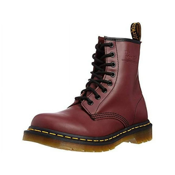 Dr. Martens Unisex 1460Z DMC 8 Lace Up Cherry Red Smooth Leather Boots Shoes Doc