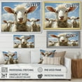 thumbnail image 4 of Designart "Prairies Guardians White Sheep s Watchful Eyes II" Animals Canvas Wall Art, 4 of 5