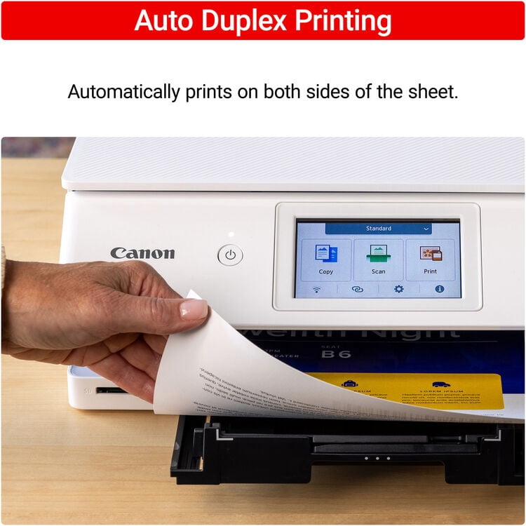 Canon PIXMA TS8820 Wireless Printer, Best for Home Photo Printing, Copy and Scan, White (International Model)