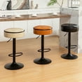 thumbnail image 6 of Resenkos Kitchen Counter Bar Chairs, Bar Stools,Round Storage Bar Stool Set of 2, 360°Counter Height Swivel Stool with Metal Frame,Beige, 6 of 13