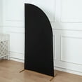 thumbnail image 4 of Balsa Circle 6x3 feet Matte Black Fitted Spandex Half Moon Wedding Arch Backdrop Stand Cover Party Events Decorations, 4 of 8
