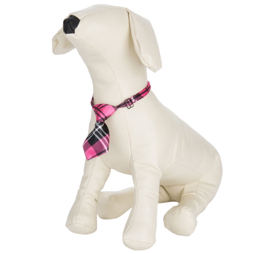 Pet Products Checker Plaid Necktie Collars For Small Dogs And Cats