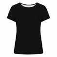 thumbnail image 6 of Simua Womens Boat Neck Tops Short Sleeve T-Shirts Slim Fitted Solid Color Summer Y2k Basic Clothes, 6 of 7